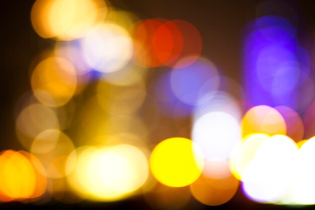 Textura abstracta urbana desenfocada luces de la ciudad de bokeh en el fondo