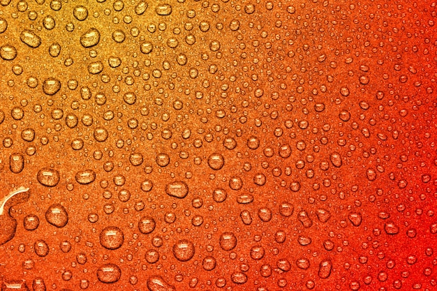 Foto textura abstrata de gota d'água de cor laranja