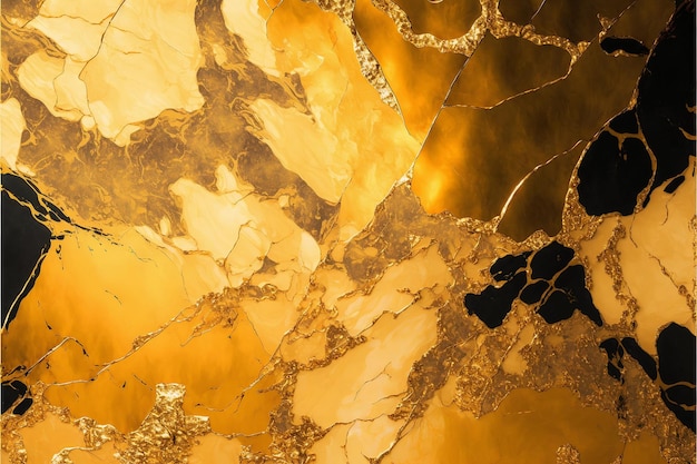 Textura abstrata de mármore cintilante dourado Fundo brilhante e luxuoso