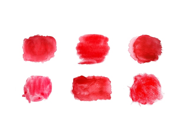 Textura abstrata de pintura à mão em aquarela isolada no fundo branco