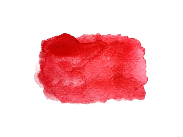 Textura abstrata de pintura à mão em aquarela isolada no fundo branco