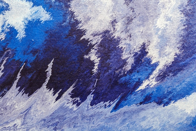 Textura abstrata de tinta a óleo sobre fundo de tela