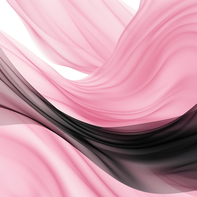Textura abstrata em cor preta-rosa-branca com tecido líquido de efeito onda