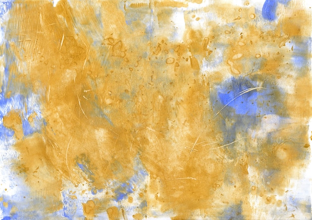 Textura acrílica de expressão de ouro azul. arte moderna