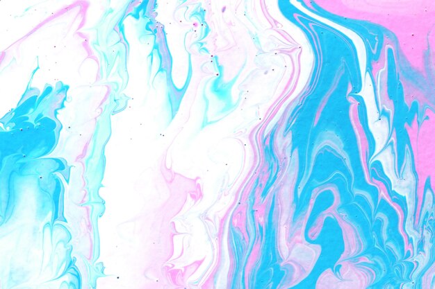 Textura acrílica realizada en técnica de vertido fluido Fondo en colores rosa, blanco y azul
