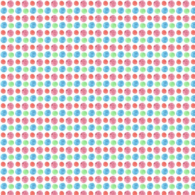 Textura de acuarela Círculos de acuarela multicolores Patrón sin costuras Manchas de acuarela sobre un blanco