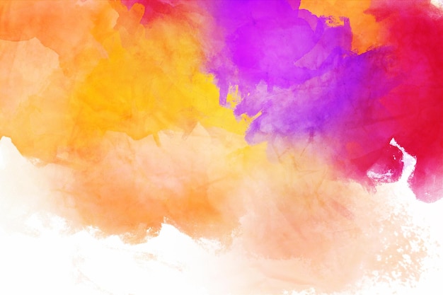 Textura de acuarela colorida pintada en un fondo de papel