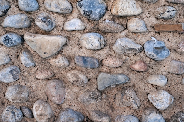 Textura de adoquines en un muro de hormigón