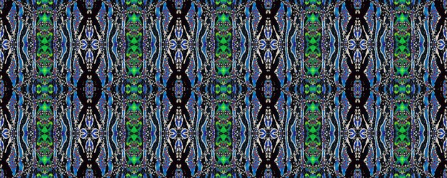 Textura aleatória da pele de cobra. Padrão de roupa de banho geométrica vibrante. Padrão sem emenda étnico. Design étnico em aquarela. Fundo de losango de verão. Rapport Ikat Geosimétrico. Preto, azul, verde