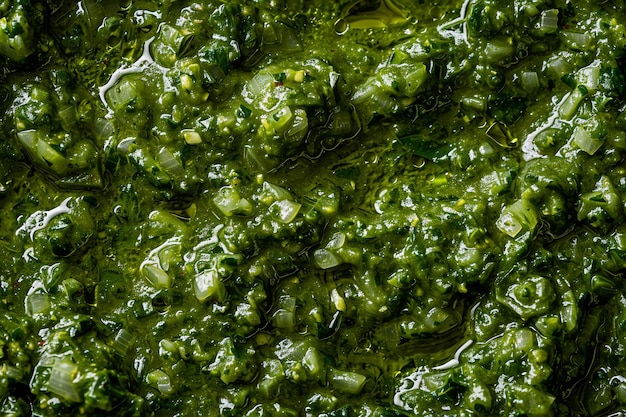 Foto textura de algas verdes de closeup con burbujas generadas con ia