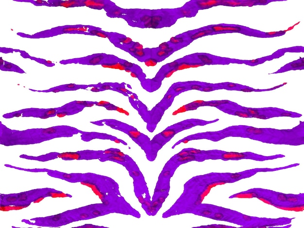 Foto textura animal geométrica roxa de próton. padrão africano. padrão sem emenda de listras. estampa de pele de zebra. fundo de camuflagem animal. projeto de camuflagem em aquarela. azulejo safari abstrato.