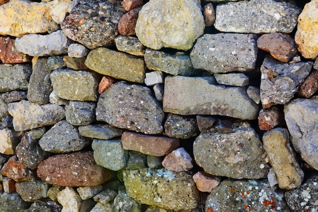 Textura del antiguo muro de roca para