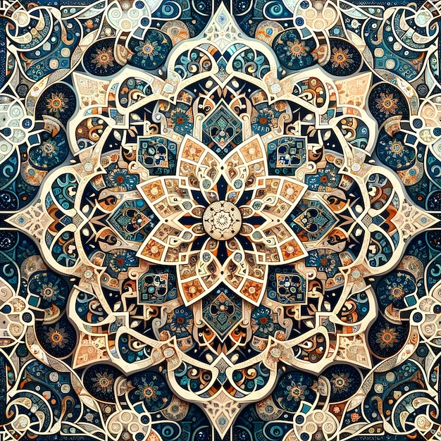 textura árabe islâmica textura sem costura