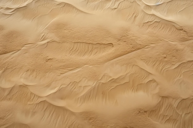 Textura de arena Fondo de una playa de arena Una perspectiva desde arriba