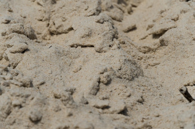 Textura de arena. Grano fino. Barra da Tijuca, Río de Janeiro. Brasil. De cerca.