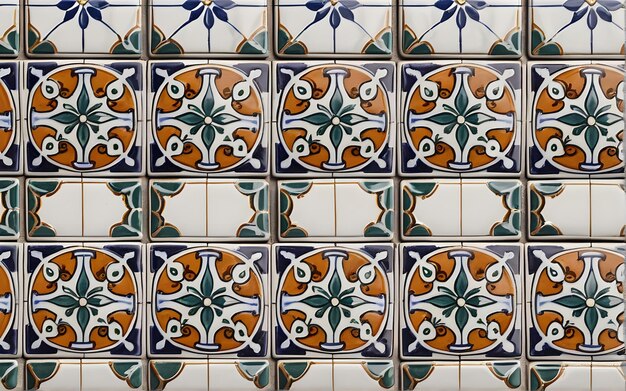 Textura de azulejos de cerámica celta clásica y de la vieja escuela con resolución de 8K