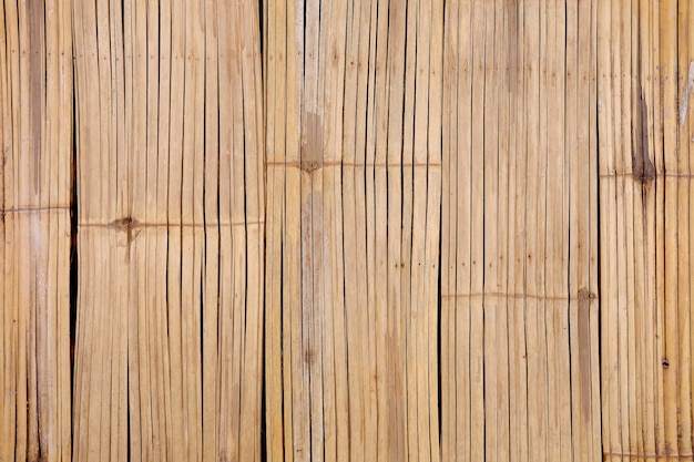 Foto textura de bambú del fondo de la estructura de la pared.