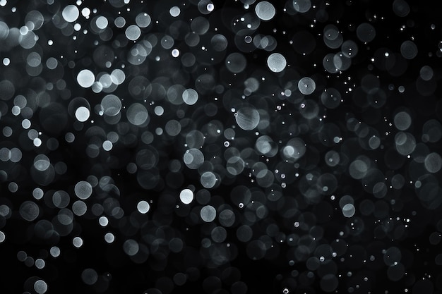 Foto textura de bokeh negra sobre un fondo negro