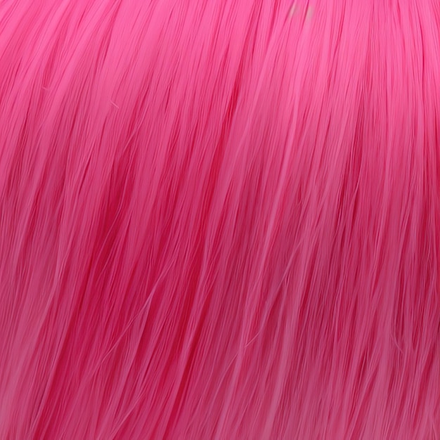 La textura del cabello rosa.