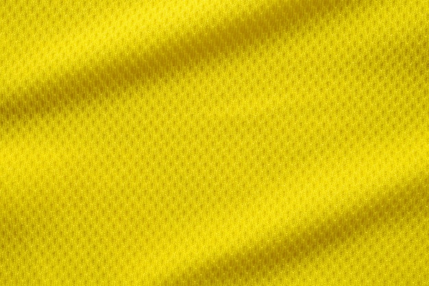 Textura de camiseta de fútbol de color amarillo
