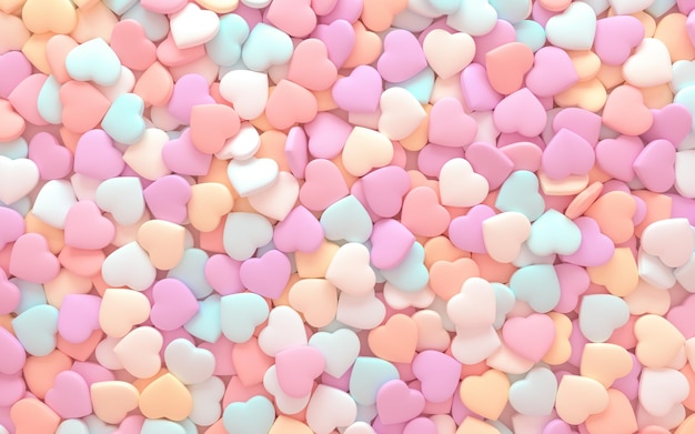 Textura de un caramelo de corazón sobre un fondo claro 3d renderizar ilustración