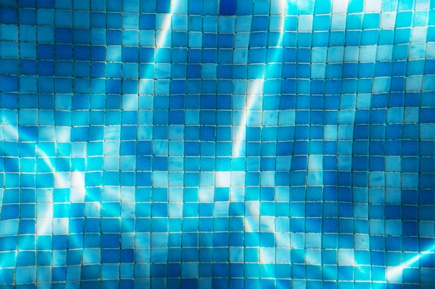 Textura cáustica sem costura de piscina de água. mosaico