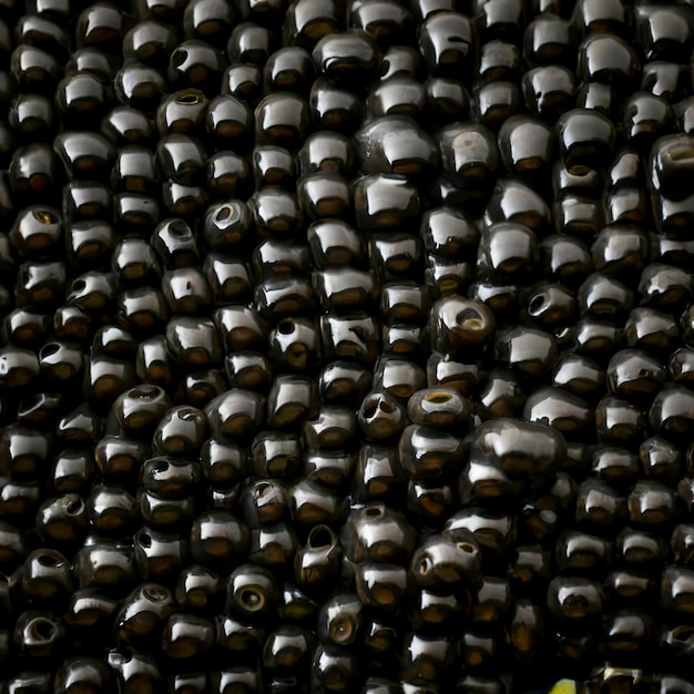 Textura del caviar negro