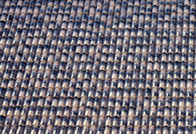 Textura cerâmica Padrão de telha de um padrão de telhado espanhol