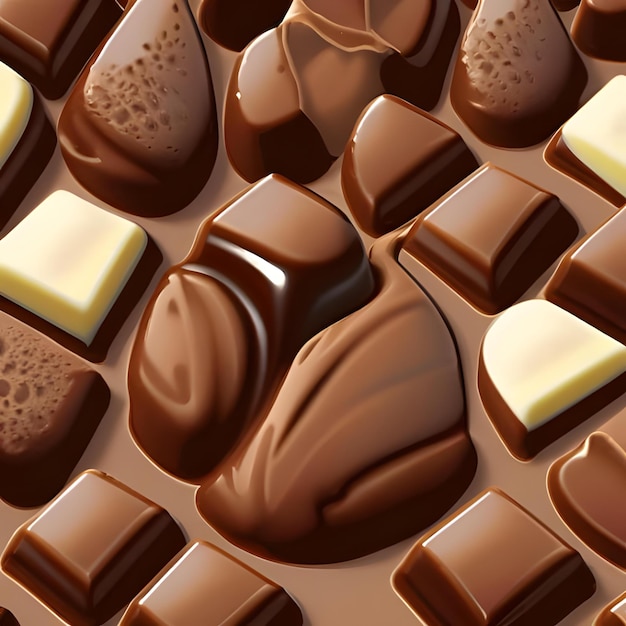 Foto una textura de chocolate marrón y blanco que son deliciosos