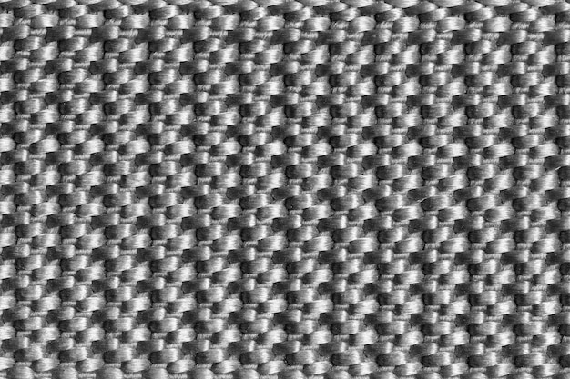 Textura de cinturón de tela de nylon color blanco negro