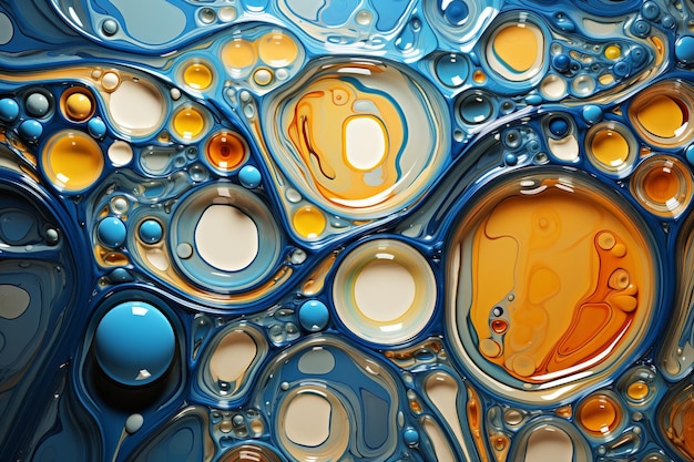 textura de color de aceite fluido gota burbujas fondo abstracto