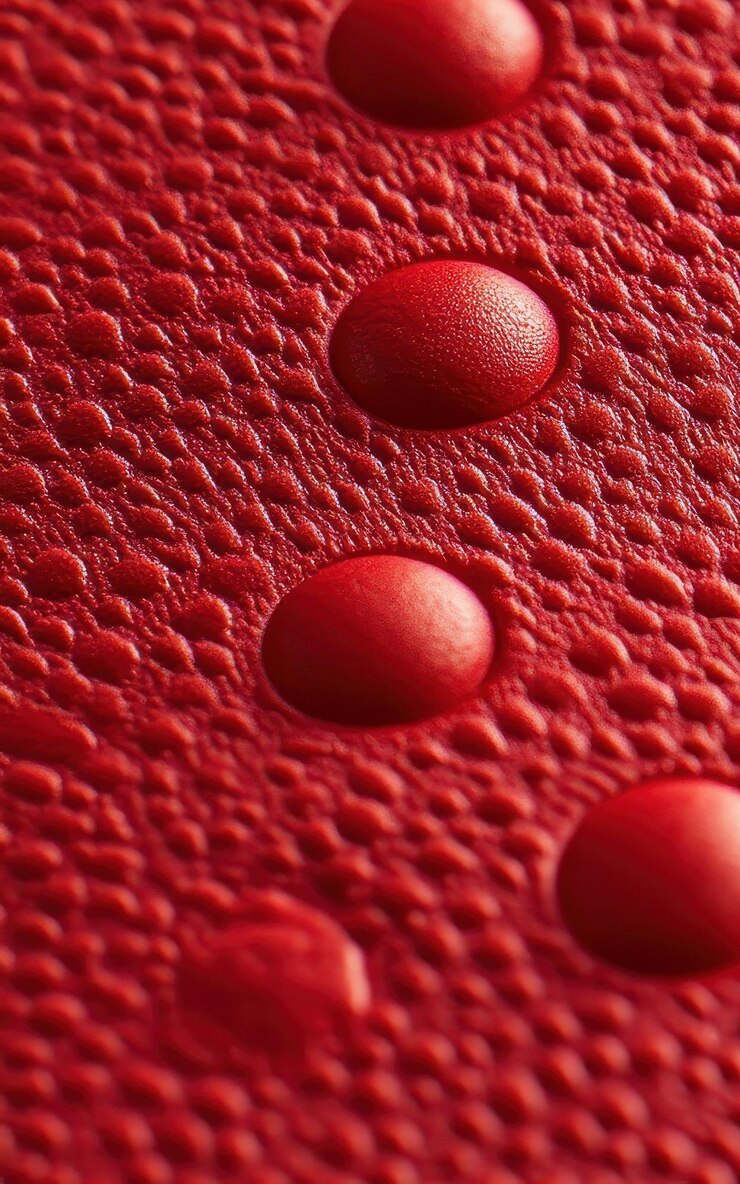 Foto textura de color rojo punteado
