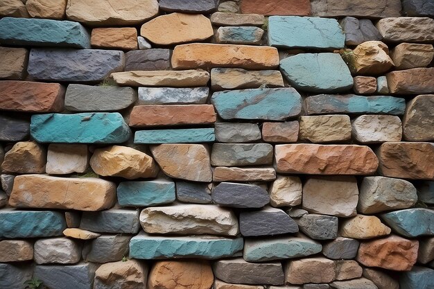 Textura colorida da parede de pedra para o fundo