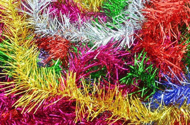 Foto textura colorida de enfeites de natal para o fundo