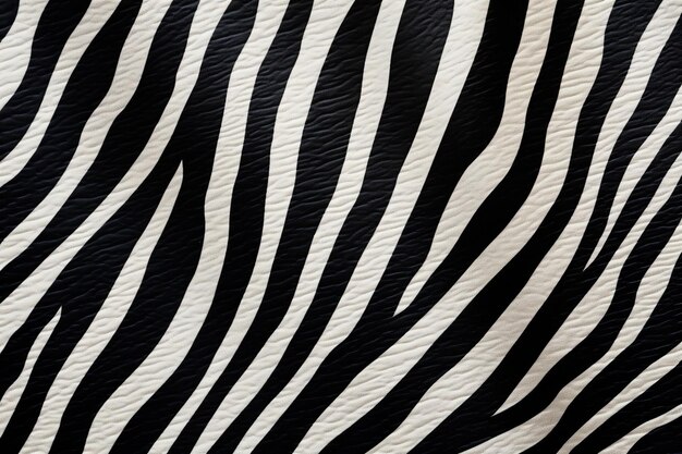 Foto textura com padrão de zebra simples preto e branco