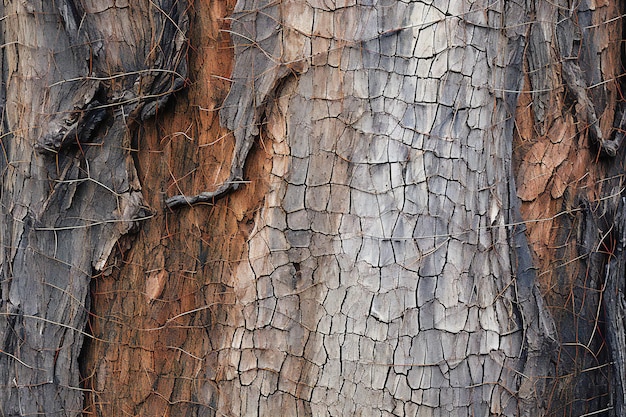 La textura de la corteza de un árbol viejo Fondo natural