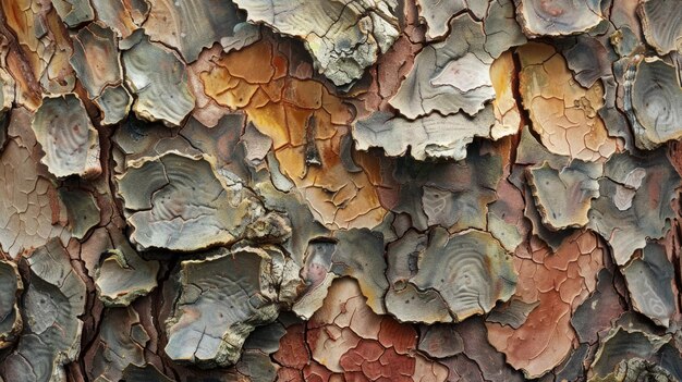 Textura de la corteza del pino con patrones de agrietamiento y pelado