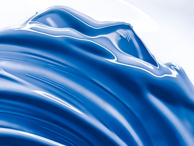 Textura cosmética azul brilhante como cosméticos de fundo de produtos de maquiagem de beleza e marca de maquiagem de luxo d