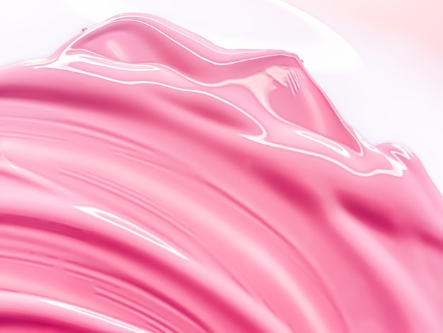 Textura cosmética rosa brilhante como fundo de produtos de maquiagem de beleza cosméticos para a pele e design de marca de maquiagem de luxo