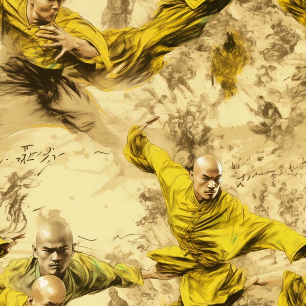 Foto textura sin costuras monociclo y gimnasia china tai chi qigong kung fu