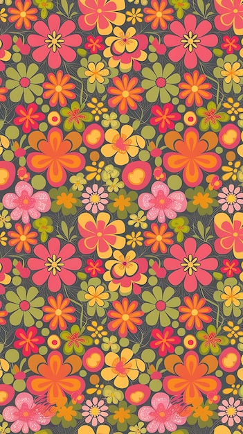 Textura sin costuras vectorial con flores abstractas fondo sin fin patrón sin costuras étnicas telón de fondo vectorial patrón brillante plantilla de verano uso para papel tapiz patrón llena el fondo de la página web