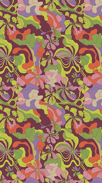 Textura sin costuras vectorial con flores abstractas fondo sin fin patrón sin costuras étnicas telón de fondo vectorial patrón brillante plantilla de verano uso para papel tapiz patrón llena el fondo de la página web