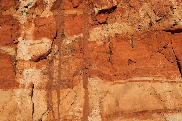 Textura craqueada del desierto de arcilla roja