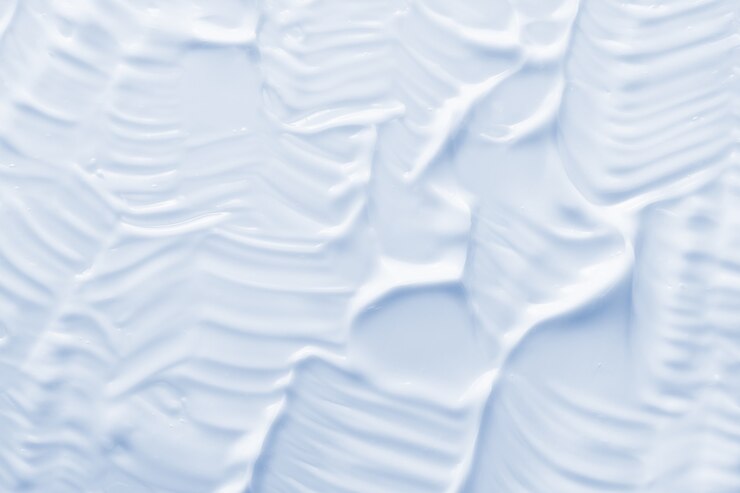 Textura de crema cosmética azul claro