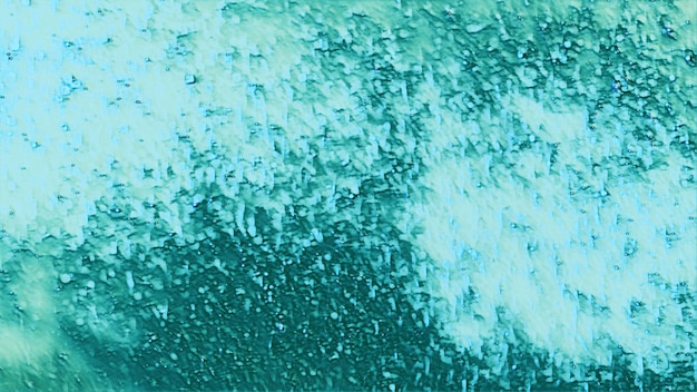 Textura de cristal gráfico abstracto burbujas de agua borrosas color azul cian luz partículas gaseosas ruido