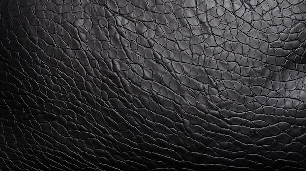 La textura del cuero es de un cuero negro.