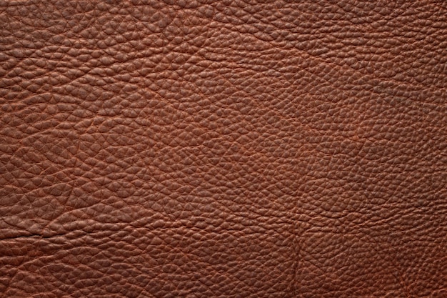 Textura de cuero marrón como fondo primer plano de piel de vaca natural