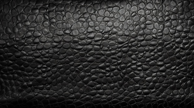 Una textura de cuero negro con un patrón texturizado.