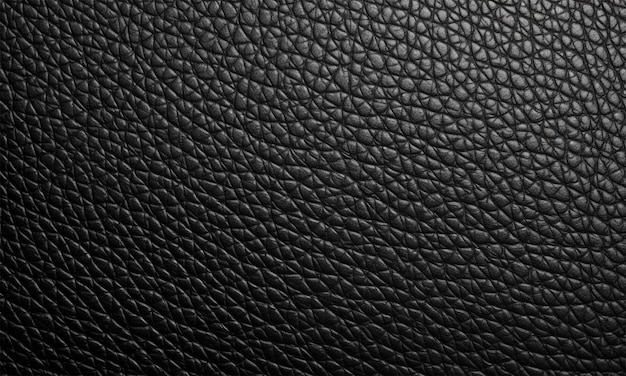 Textura de cuero negro con una textura áspera.