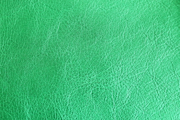 Textura de cuero verde de cerca